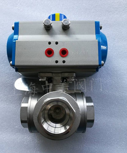 螺纹三通气动球阀