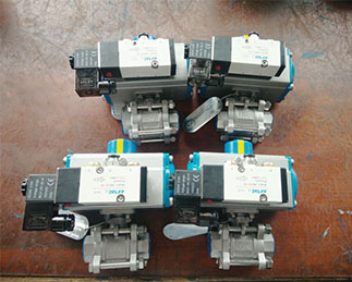 三片式气动球阀